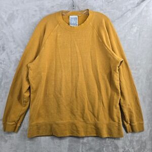 Jungmaven Sweatshirt Men's XL Yellow Mustard Hemp Organic Cotton Crewneck USA